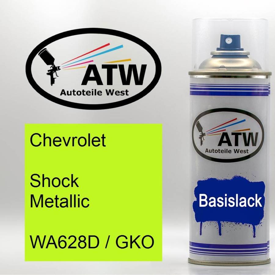 Chevrolet, Shock Metallic, WA628D / GKO: 400ml Sprühdose, von ATW Autoteile West.